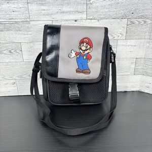 Nintendo DS Mario Carrying Travel Case Bag Shoulder Strap Embroidered